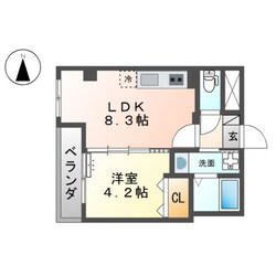 アヴァンス エバー 中三国ヶ丘の物件間取画像